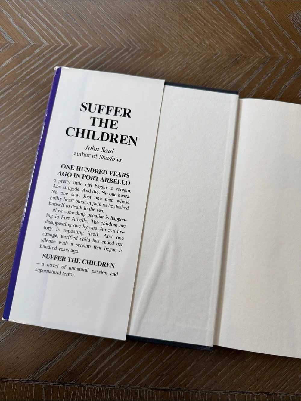 Suffer the Children John Saul hardcover - Purple